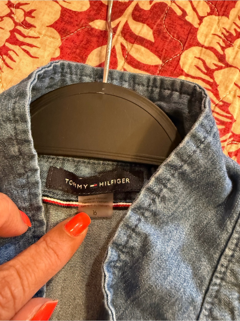 Tommy Hilfiger Light Blue Denim Shirt Dress - Picture 3 of 3